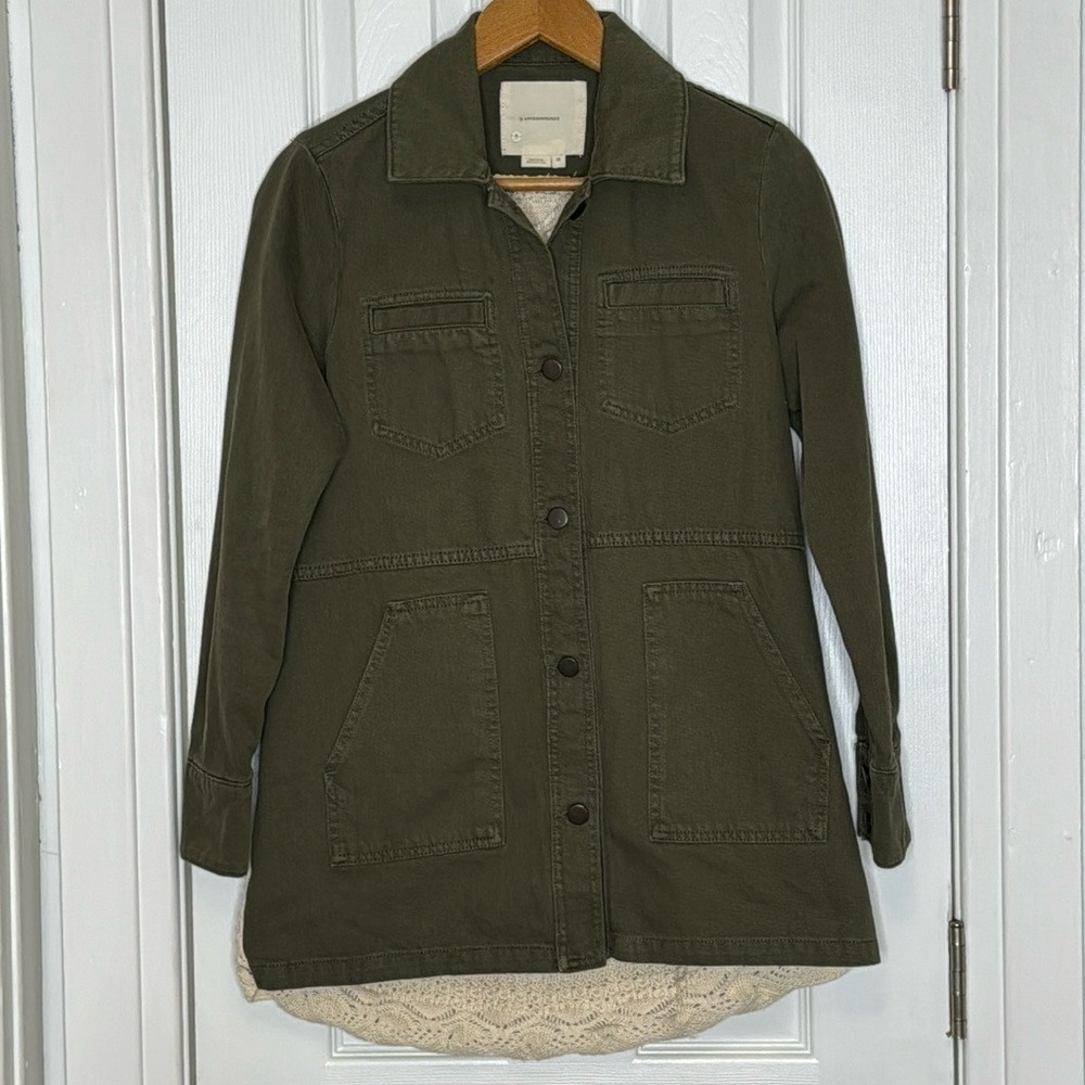 Anthropology SZ XS/S, front pockets, lace back, airy, breathable, cottage core